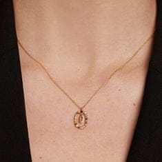 PDPAOLA Krásny pozlátený náhrdelník písmeno "O" LETTERS CO01-274-U (retiazka, prívesok)