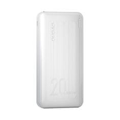 DUDAO K12PQ+ Power Bank 20000mAh 2x USB QC 3.0 PD 20W, biely