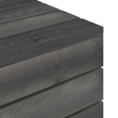 Vidaxl Záhradný stolík z paliet borovicové drevo tmavosivý
