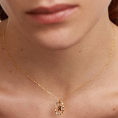 PDPAOLA Krásny pozlátený náhrdelník písmeno "K" LETTERS CO01-270-U (retiazka, prívesok)