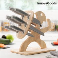 InnovaGoods NS Sada nožov s dreveným stojanom Spartan InnovaGoods