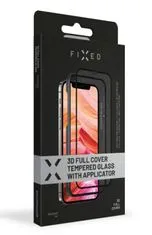 FIXED Ochranné tvrdené sklo 3D FC s aplikátorom pre Apple iPhone XR/11, čierne FIXG3DA-334-BK