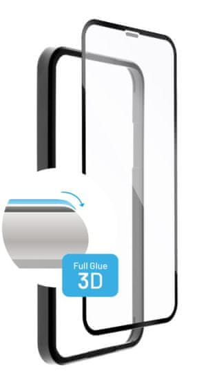 FIXED Ochranné tvrdené sklo 3D FC s aplikátorom pre Apple iPhone 12 Pro Max, čierne FIXG3DA-560-BK - rozbalené
