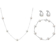 Evolution Group Zvýhodnená súprava strieborných šperkov Pavona 21033.1, 22015.1, 23008.1 (náhrdelník, náramok, náušn