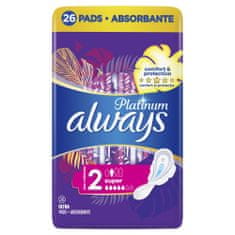 Always Platinum Super (Veľkosť 2) Hygienické Vložky S Krídelkami 26 ks