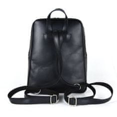 VegaLM Exkluzívny kožený ruksak z pravej hovädzej kože v čiernej farbe
