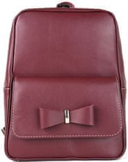VegaLM Exkluzívny kožený ruksak z pravej hovädzej kože v bordovej farbe