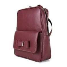 VegaLM Exkluzívny kožený ruksak z pravej hovädzej kože v bordovej farbe