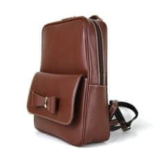 VegaLM Exkluzívny kožený ruksak z pravej hovädzej kože v hnedej farbe