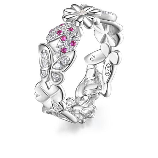 Rosato Prekrásny strieborný prsteň so zirkónmi Gaia RZGA31