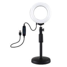Puluz PU391 Selfie Ring kruhové LED svetlo, čierne