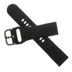 FIXED Silikónový remienok Silicone Strap so šírkou 20 mm pre smartwatch, čierny FIXSST-20MM-BK