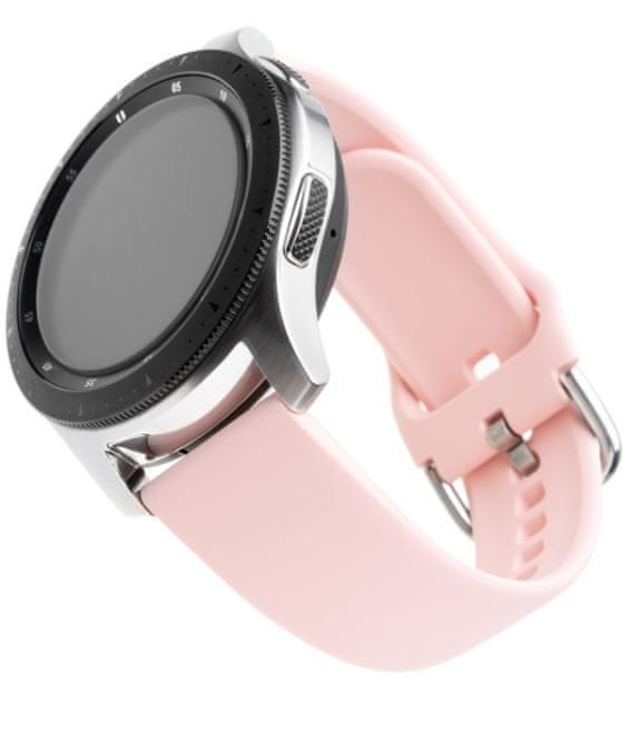 FIXED Silikónový remienok Silicone Strap so šírkou 22mm pre smartwatch, ružový FIXSST-22MM-PI