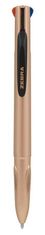 Zebra Guľôčkové pero "Smooth", štyri farby, 0,37 mm, stláčací mechanizmus, púdrovo ružové telo, 81460