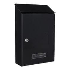 Rottner Pisa poštová schránka čierna | Cylindrický zámok | 23.5 x 36 x 9.5 cm