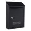 Rottner Udine poštová schránka čierna | Cylindrický zámok | 21.5 x 30 x 7 cm