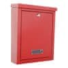 Brighton poštová schránka červená | Cylindrický zámok | 31 x 40 x 13.5 cm