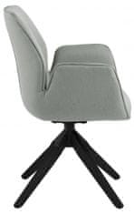 Design Scandinavia Jedálenská stolička Aura, tkanina, svetlo šedá