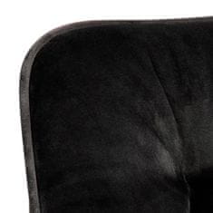 Design Scandinavia Jedálenská stolička Brooke (SET 2ks), zamat, tmavo šedá