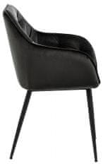 Design Scandinavia Jedálenská stolička Brooke (SET 2ks), zamat, tmavo šedá