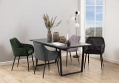 Design Scandinavia Jedálenská stolička Brooke II (SET 2ks), zamat, zelená