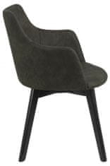 Design Scandinavia Jedálenská stolička Bella (SET 2ks), tkanina, zelená