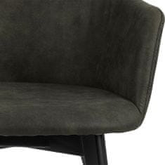 Design Scandinavia Jedálenská stolička Bella (SET 2ks), tkanina, zelená