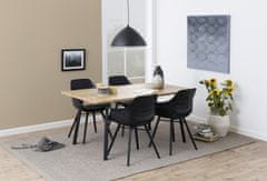 Design Scandinavia Jedálenská stolička s opierkami Ramona (SET 2 ks), čierna