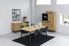 Design Scandinavia Jedálenská stolička Eris (SET 2ks), syntetická koža, čierna