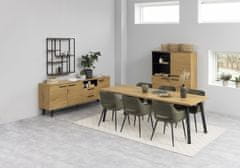 Design Scandinavia Jedálenská stolička s opierkami Ranja (SET 2 ks), textil, olivová