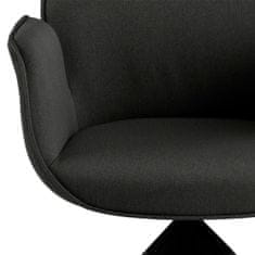 Design Scandinavia Jedálenská stolička Aura, tkanina, tmavo šedá
