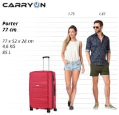 CARRY ON Sada kufrov Porter Red 2-set M+L