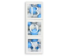 Dekoratívne boxy na balóniky BOY - Baby shower - 3 ks