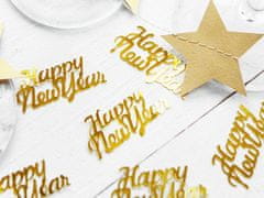 Konfety zlaté na stôl HAPPY NEW YEAR! 4x2cm - Silvester