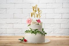 Dekorácia na tortu "Mr & Mrs", 25,5cm - Svadba