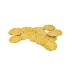 Zlaté mince pirátske - poklad - 144 ks