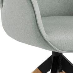 Design Scandinavia Jedálenská stolička Aura, tkanina, svetlo šedá