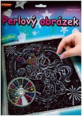 shumee Perlový obrázek 200ks barevných perel 20,3x25,4cm asst 3 druhy na kartě