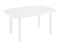 Greatstore Záhradný plastový stôl FARO - biely