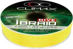 Climax Splietané potápavé šnúry iBraid Dive - 0,08mm/3,2kg/135m - fluo žltá
