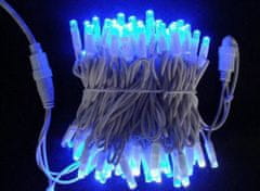 S.O.S. dekorace LED svetelná reťaz vnútorná - 18m, modrá, 180 diód, biely kábel