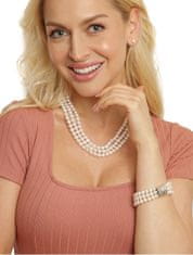 JwL Luxury Pearls Elegantný trojradové náhrdelník z pravých bielych perál JL0667