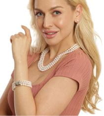 JwL Luxury Pearls Elegantný trojradové náhrdelník z pravých bielych perál JL0667