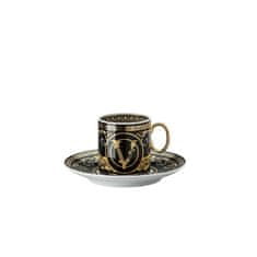 Rosenthal Versace ROSENTHAL VERSACE VIRTUS GALA BLACK Espresso šálka s tanierikom