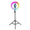 MG Selfie Ring Fill kruhové RGB LED svetlo 12'' + statív, čierne