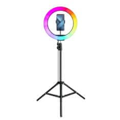 MG Selfie Ring Fill kruhové RGB LED svetlo 12'' + statív, čierne