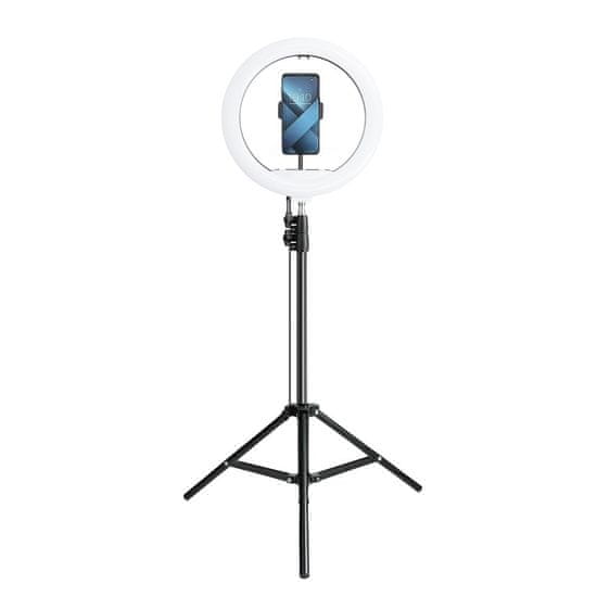 MG Selfie Ring Fill kruhové LED svetlo 13'' + statív, čierne