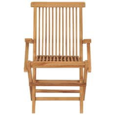 Vidaxl Skladacie záhradné stoličky z tíkového dreva, 4 ks