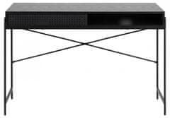 Design Scandinavia Pracovný stôl Angus, 110 cm, MDF, čierna
