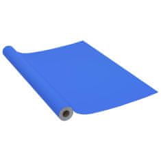 Vidaxl Samolepiacia tapeta na nábytok lesklá modrá 500x90 cm PVC